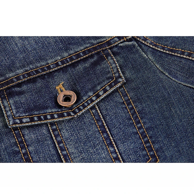 M-6XL Herrjacka och rockar märkeskläder denimjacka mode herr jeansjacka tjock varm vinterjacka ytterplagg cowboy YF055