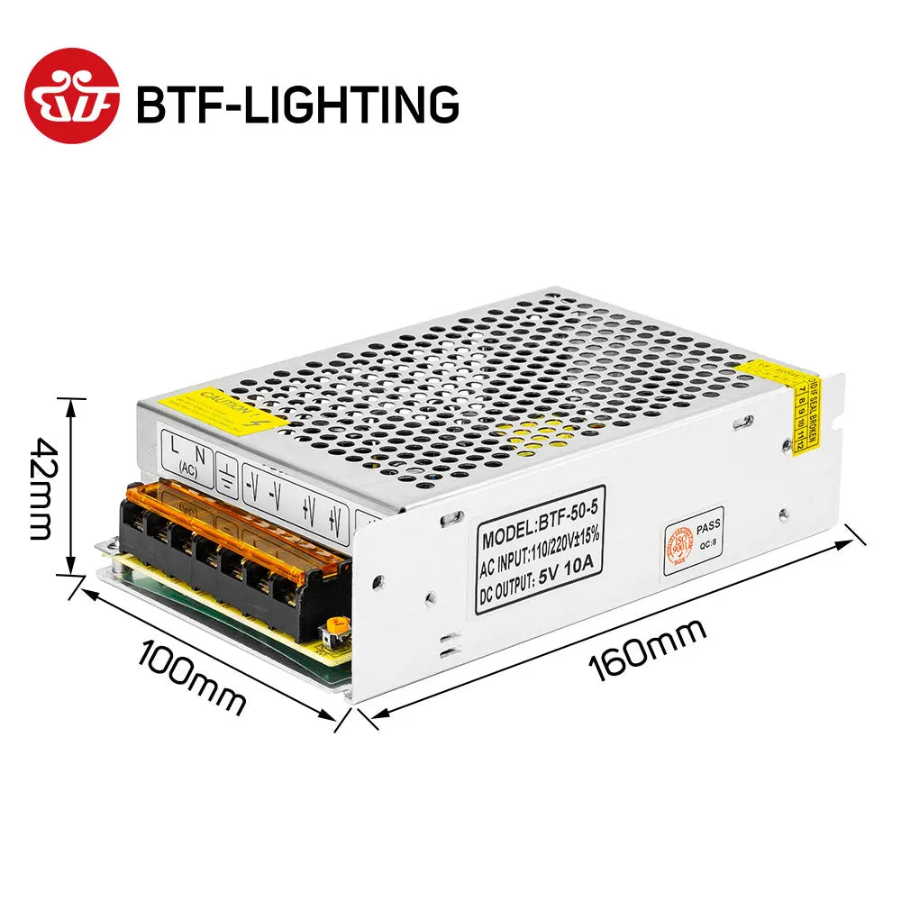 Transformador de fuente de alimentación LED conmutada DC5V 2A 3A 4A 5A 8A 10A 12A 20A 30A 40A 60A Adaptador para tiras LED WS2812B WS2801 SK6812 SK9822