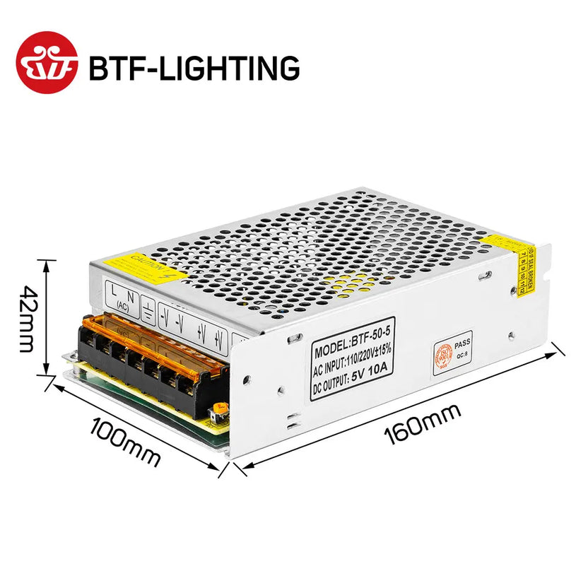 DC5V 2A 3A 4A 5A 8A 10A 12A 20A 30A 40A 60A Switch LED Strömförsörjning Transformator Adapter WS2812B WS2801 SK6812 SK9822 LED-list