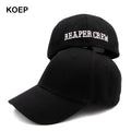 KOEP SOA Black Hats Sons of Anarchy for Reaper Crew Fitted Baseball Cap Women Letters Embroidered Hip Hop Hat for Men