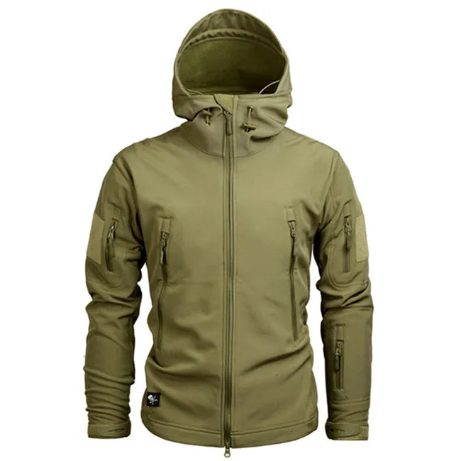 Chaqueta táctica de softshell Mege Shark Skin para hombre, impermeable, forro polar, cortavientos, 4XL
