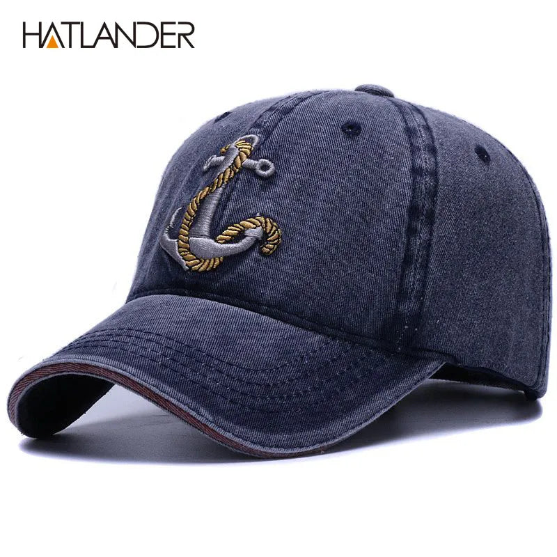 [HATLANDER]Brand Washed Soft Cotton Baseball Cap Hat for Women Men Vintage Dad Hat 3d Embroidery Casual Outdoor Sports Cap