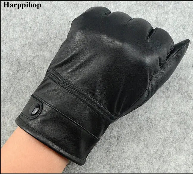 2024 Leather Gloves,Genuine Leather,Black,brown Color,leather Gloves Men ,Leather Winter Gloves Warm,brand Mittens
