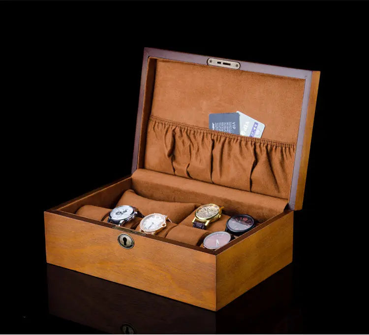 10 Slots Wood Watch Case Storage Box Luxury Solid Wood Watch Box Organizer Watch Display Watch Holder for Men Gift Boxes