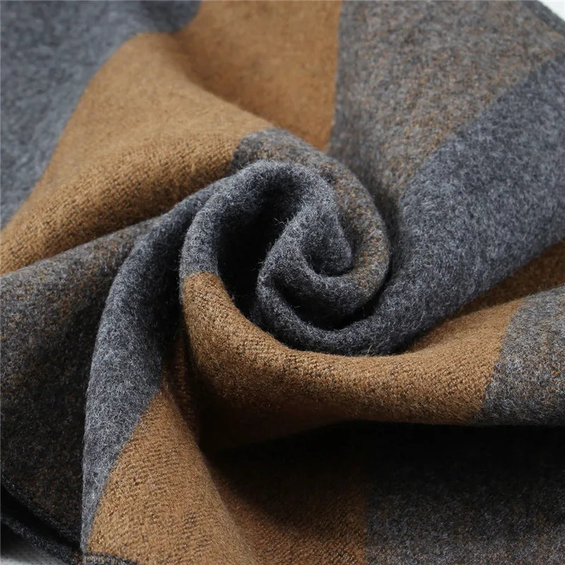Newest Fashion Design Casual Scarves Winter Men's Cashmere Scarf Luxury Brand Warm Neckerchief Modal Scarves Men