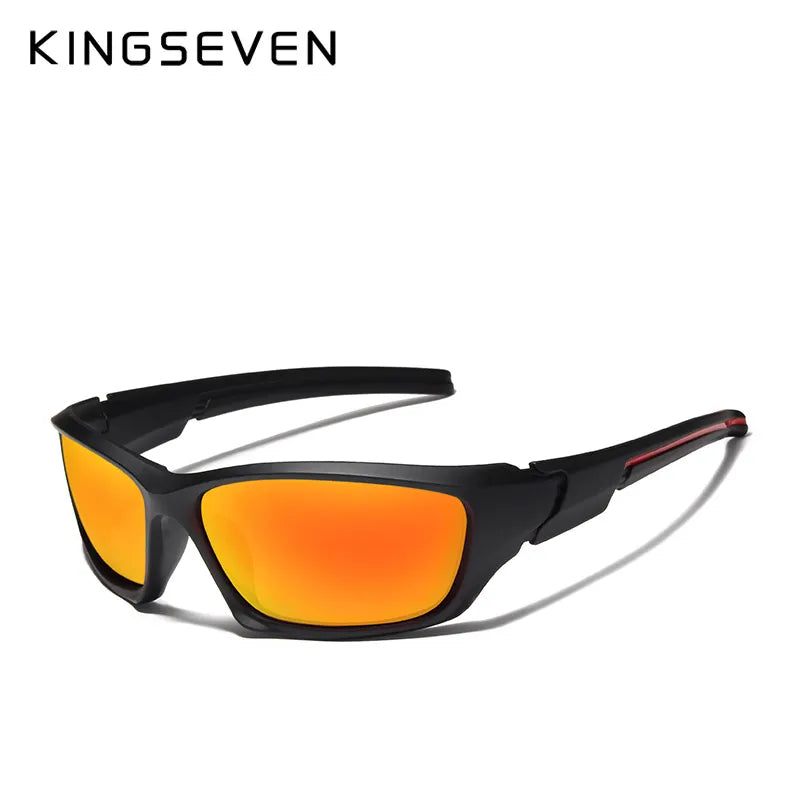 KINGSEVEN Modne polaryzacyjne okulary przeciwsłoneczne UV400 męskie do jazdy na rowerze luksusowa marka designerskie vintage okulary do jazdy gogle przeciwsłoneczne