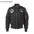 Apollo Winter Thick Pilot Flight Bomber Jacket Ma-1 Reversible Padding Custom Available Puffer for Me