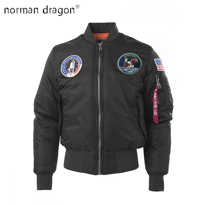 Chaqueta tipo bombardero de vuelo para piloto de la Fuerza Aérea de EE. UU. modelo MA-1, gruesa, de invierno, tipo Apollo, reversible, acolchada, personalizable, de fábrica OEM, tipo puffer para mí