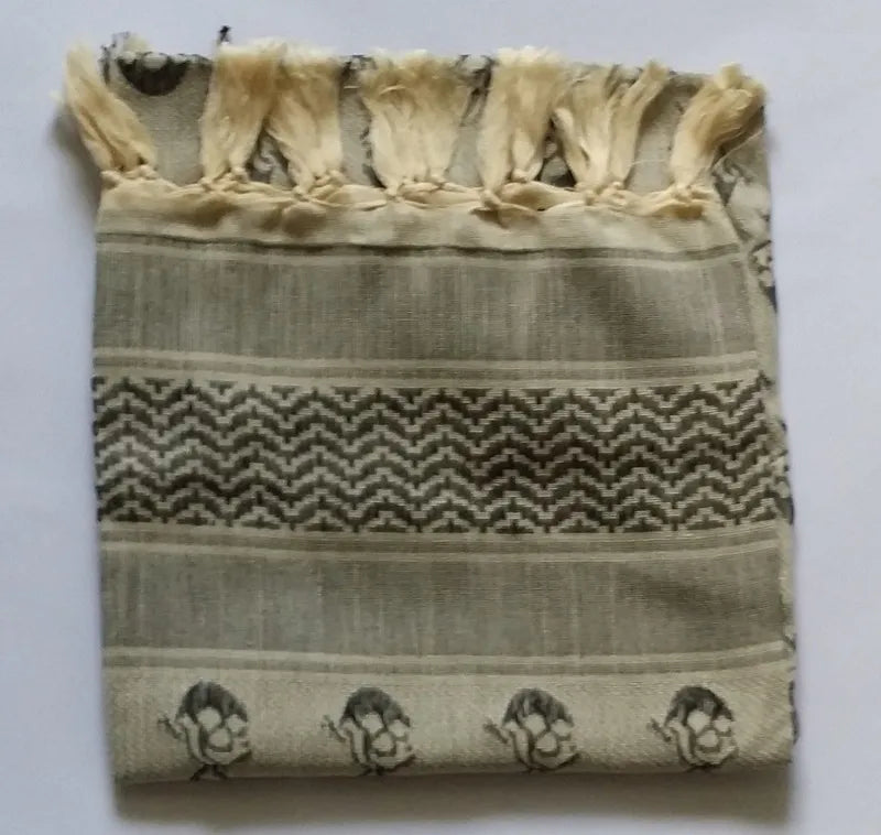 100%Cotton Thicker Arab Scarves Men Winter Keffiyeh Windproof Scarf Muslim Hijab Shemagh Tactical Desert Square Wargame