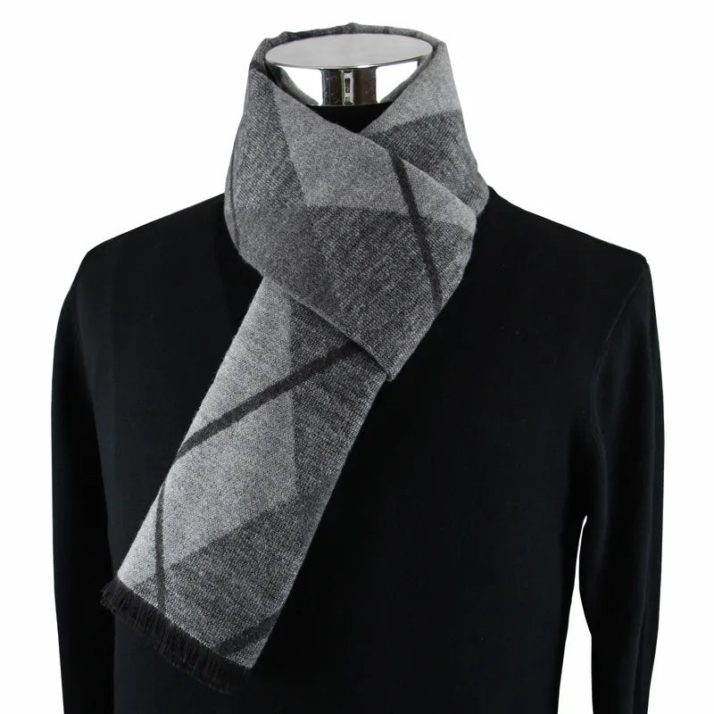 Newest Fashion Design Casual Scarves Winter Men's Cashmere Scarf Luxury Brand Warm Neckerchief Modal Scarves Men
