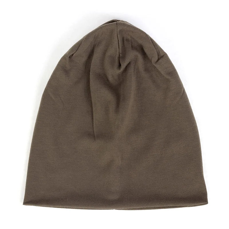 Spring Women Men Unisex Solid Color Slouchy Beanie for Women Fashion Man Caps Turban Skullies Beanies Female Hats Elastic