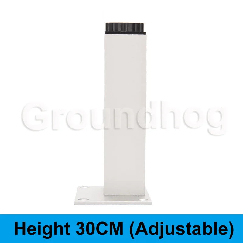 4pcs/Lot Aluminum Alloy Furniture Leg Adjustable Silver Square TV Cabinet Sofa Feet Height 50-30cm