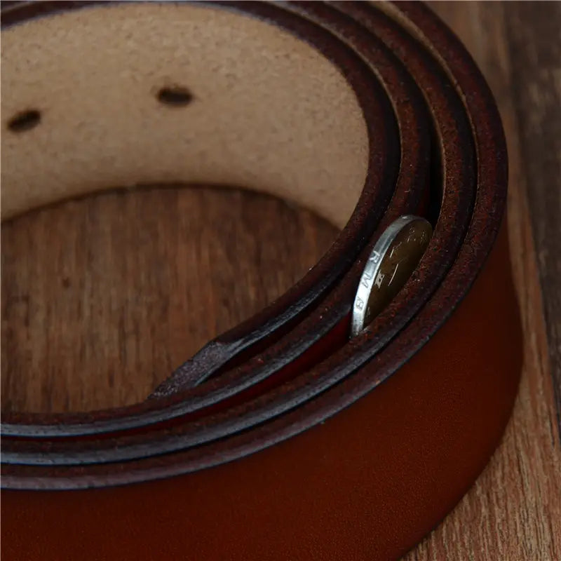 COWATHER Men Belt Cow Genuine Leather Designer Belts for Men High Quality Fashion Vintage Male Strap for Jeans Cow Skin XF002