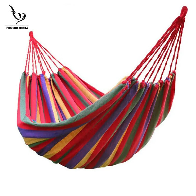 High Quality Strong Canvas Camping and Camping Supplies Single Canvas Hammock 200*80cm Free Shipping