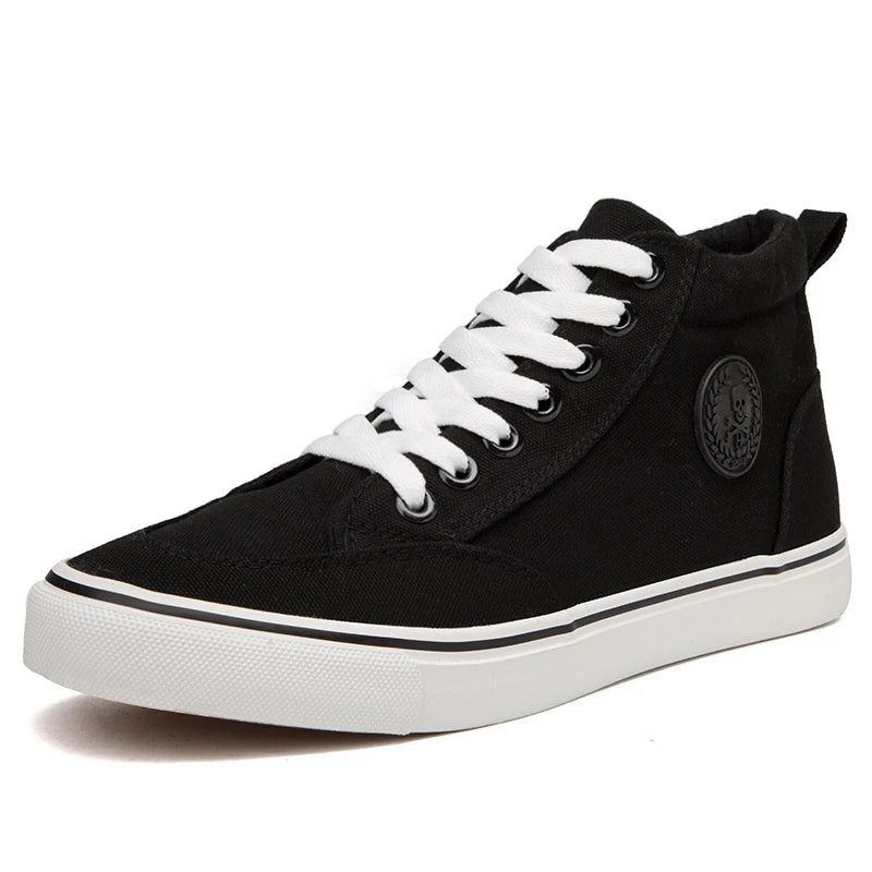 Shoes Men Spring Autumn Lace-Up High Top Style Men Vulcanize Shoes Fashion Flats Youth Men Canvas Shoes Sneakers