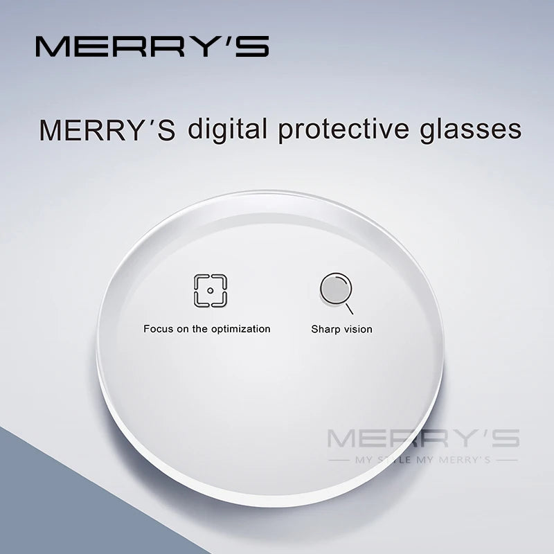 MERRYS receptbelagda serie 1.56 1.61 1.67 1.74 CR-39 harts asfäriska glasögonglas för närsynthet, översynthet och ålderssynthet optiska glas