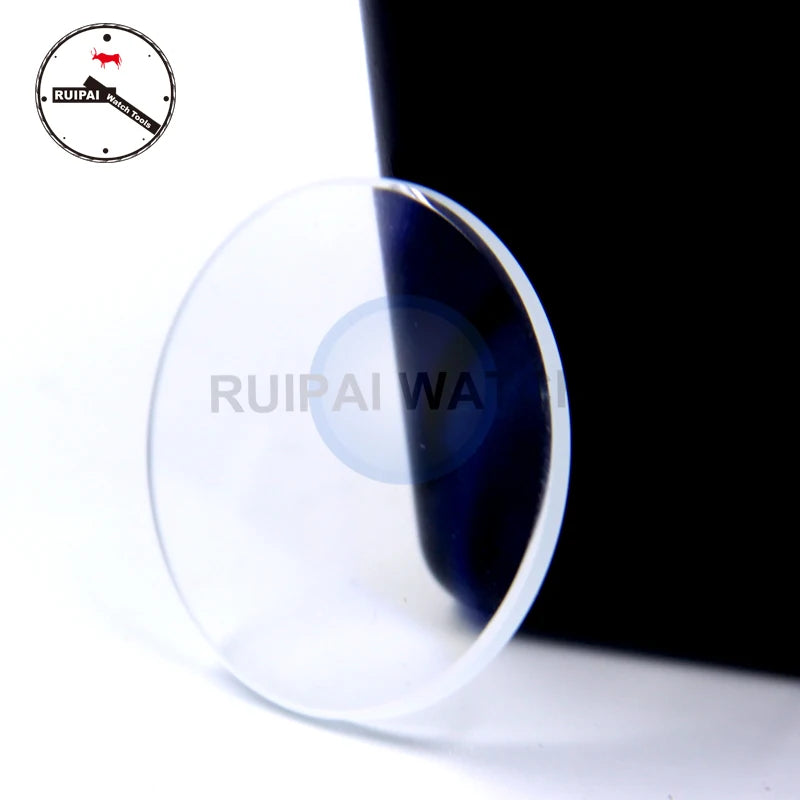 Cristal de reloj mineral con revestimiento de luz azul, 2.0 mm de grosor, doble cúpula cóncava, repuesto para piezas de reloj