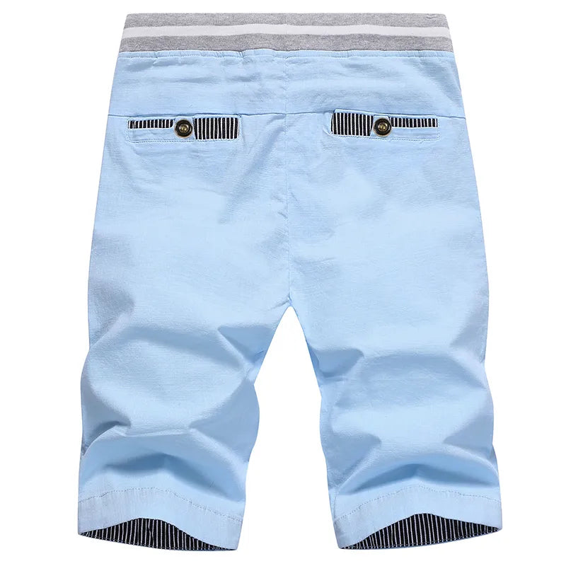 Linneshorts för män, nyaste somriga vardagsshorts för män, modebomullsshorts, korta bermudashorts för stranden, plus size 4XL, joggingbyxor för män, heta nyheter