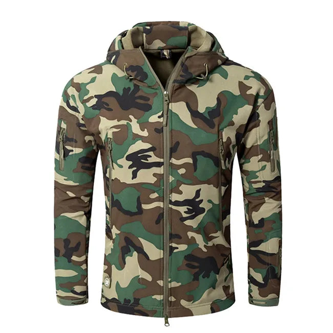 Chaqueta táctica de softshell Mege Shark Skin para hombre, impermeable, forro polar, cortavientos, 4XL