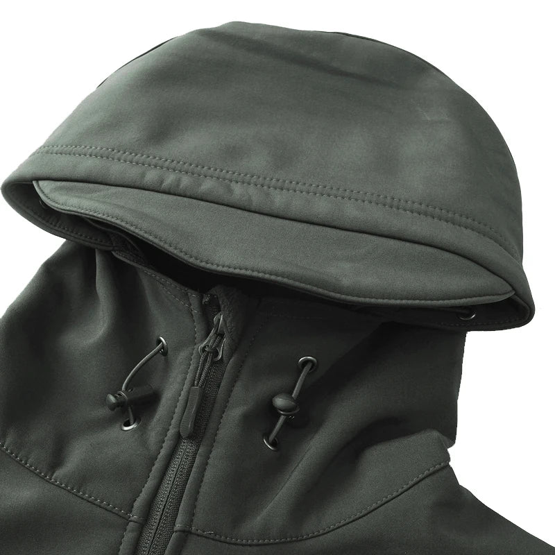 Chaqueta tipo soft shell de piel de tiburón para hombre, otoño-invierno; ropa militar impermeable, chaqueta de camuflaje.