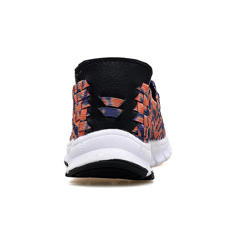 Women Flats Summer Casual Shoes Breathable Sneakers Female Woven Walking Shoes Slip on Ladies Loafers Handmade Big Size 35-44