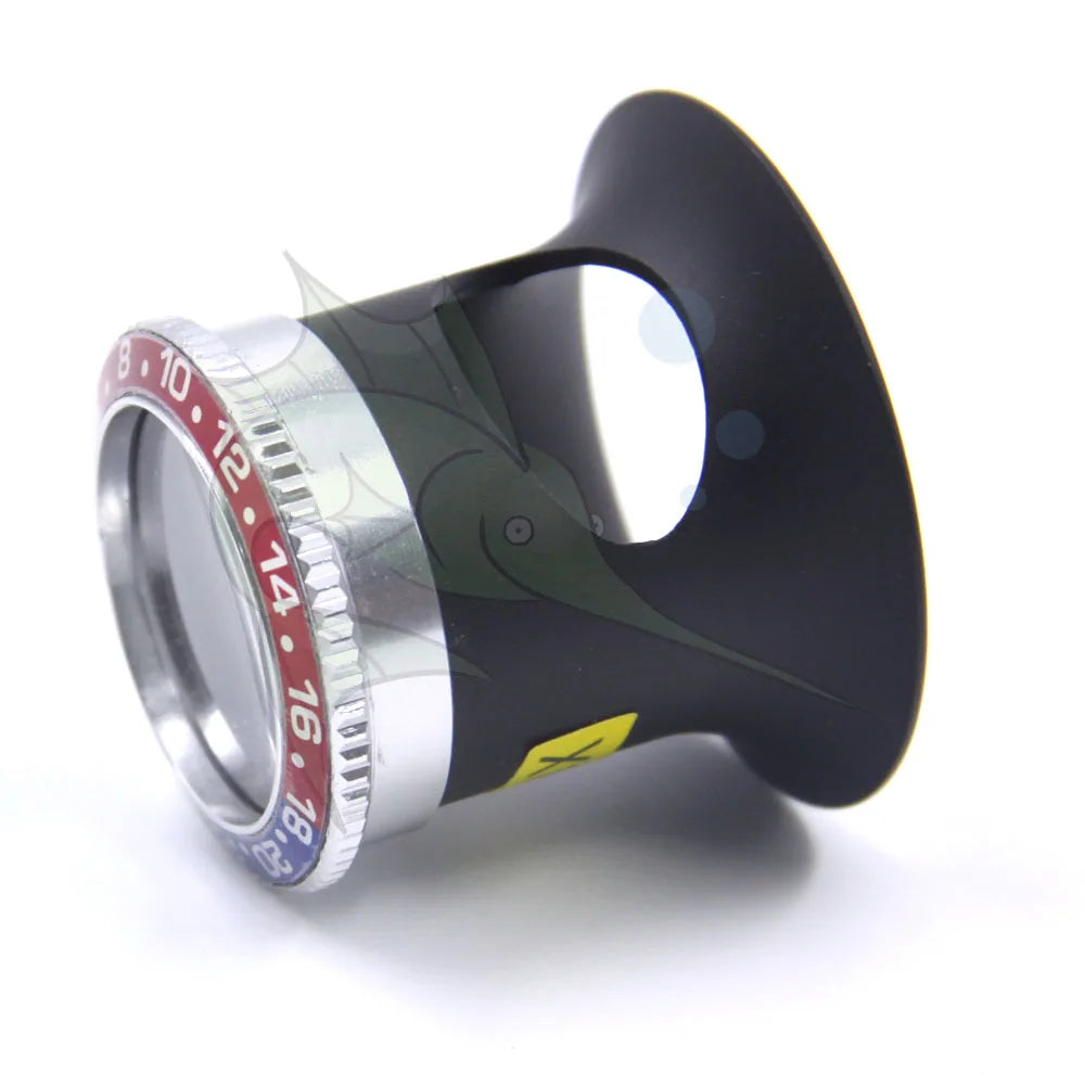 Lupa de cristal ultra transparente de 3X 5X 10X 20X con cuerpo de aleación de aluminio, herramienta de reparación de relojes para relojeros