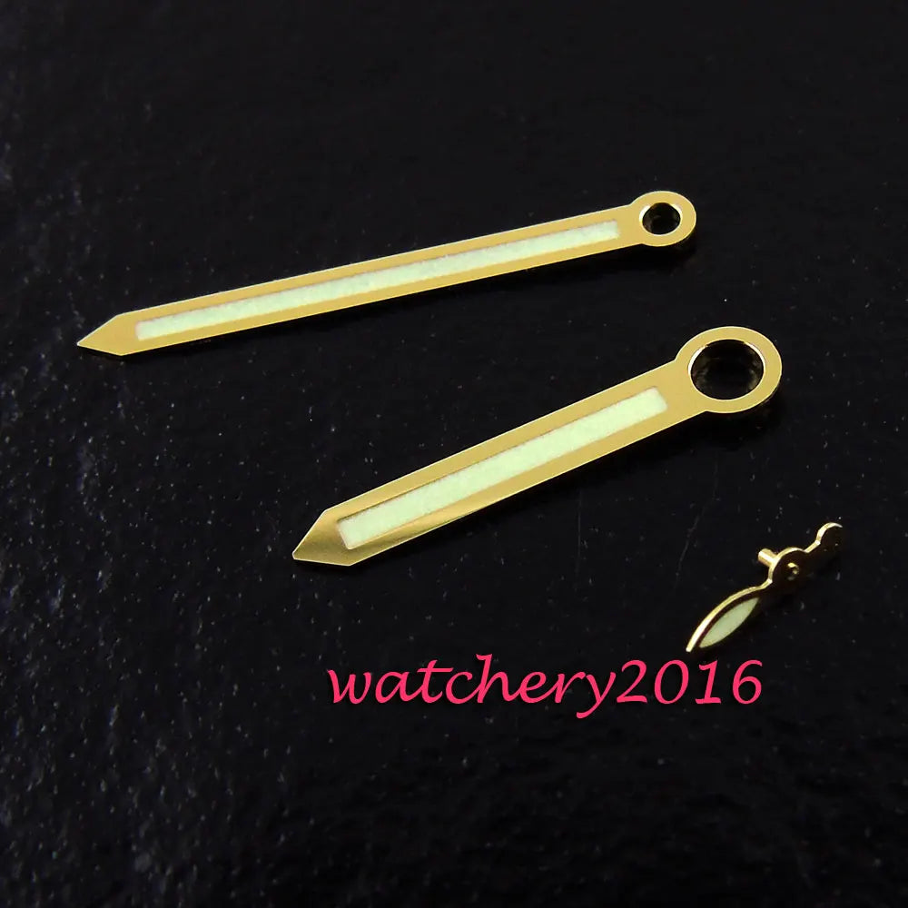 Nuevas agujas de color amarillo dorado para relojes con movimiento UNITAS ETA 6497 6498 ST 3600 3620