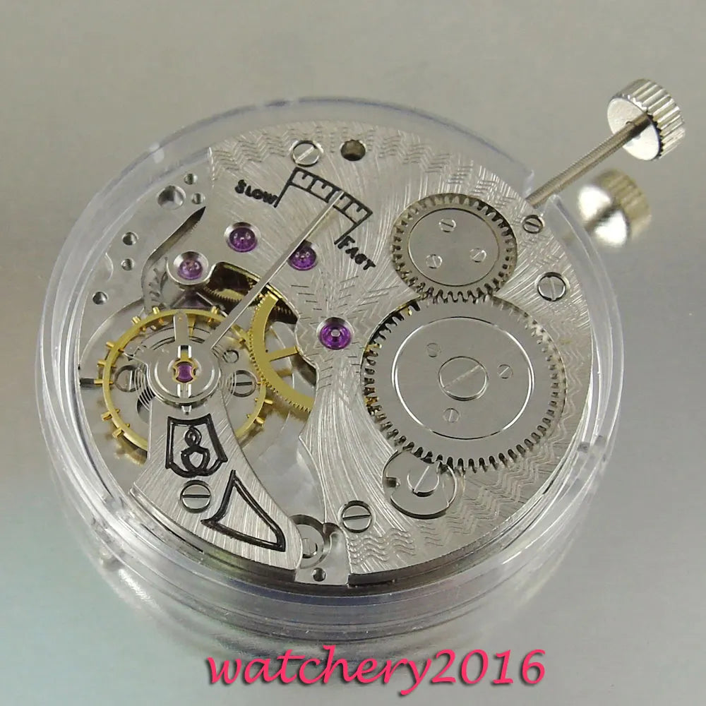 Mechanizm zegarka męskiego vintage 17 kamieni 6498 z ręcznym naciągiem, stal nierdzewna