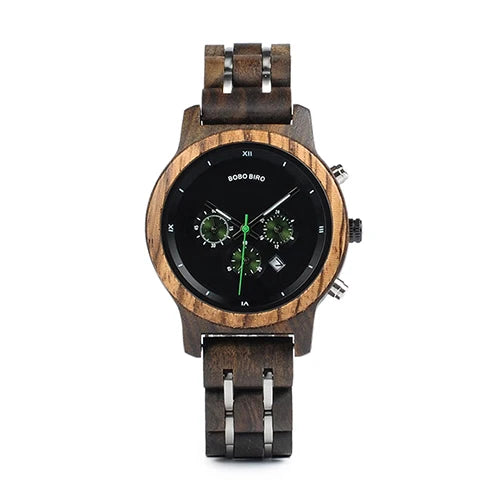 BOBO BIRD Women Watches Luxury Chronograph Watch With Auto Date Versatile Ladies Wooden Timepieces Custom Couple Quartz Watch