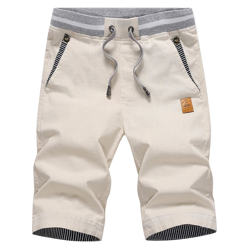 Linneshorts för män, nyaste somriga vardagsshorts för män, modebomullsshorts, korta bermudashorts för stranden, plus size 4XL, joggingbyxor för män, heta nyheter