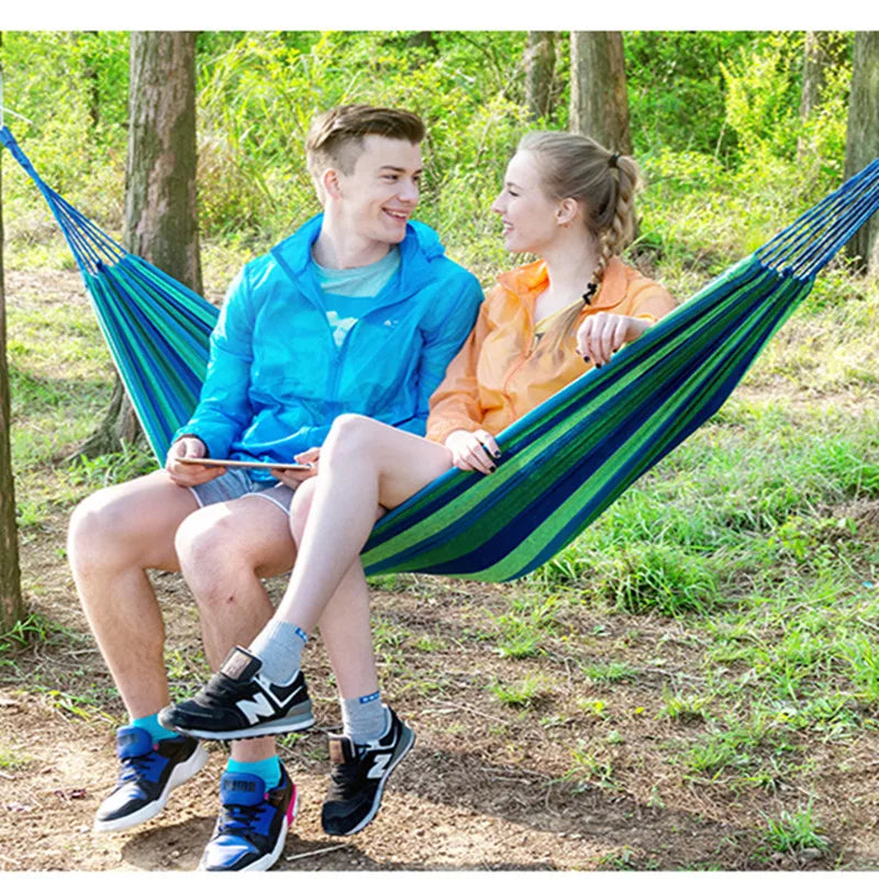 High Quality Strong Canvas Camping and Camping Supplies Single Canvas Hammock 200*80cm Free Shipping