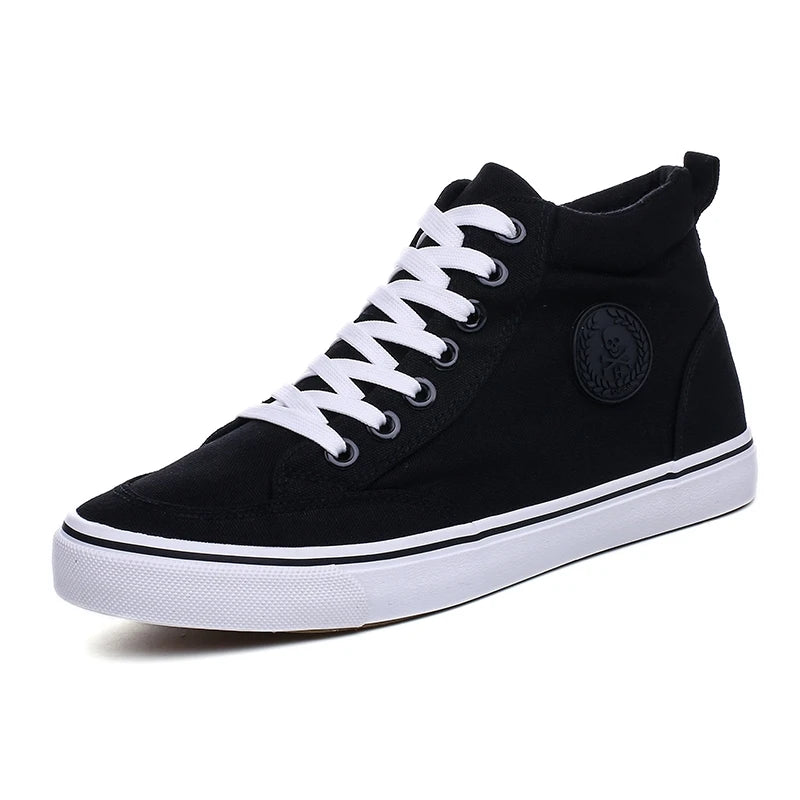 Skor Herr Vår Höst Snörning Hög modell Vulkaniserade skor för herrar Mode Lågskor Ungdom Herr Canvasskor Sneakers