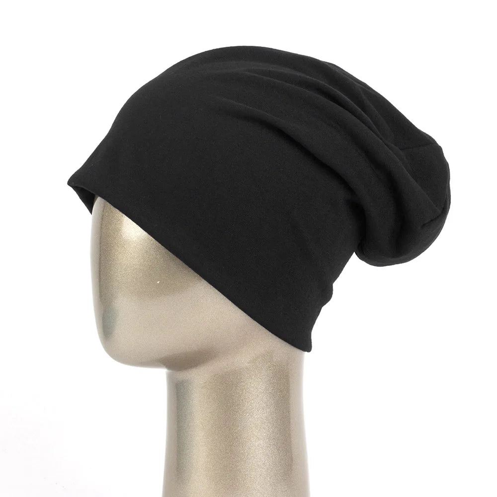 Spring Women Men Unisex Solid Color Slouchy Beanie for Women Fashion Man Caps Turban Skullies Beanies Female Hats Elastic