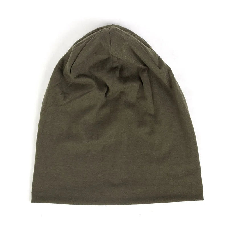 Spring Women Men Unisex Solid Color Slouchy Beanie for Women Fashion Man Caps Turban Skullies Beanies Female Hats Elastic