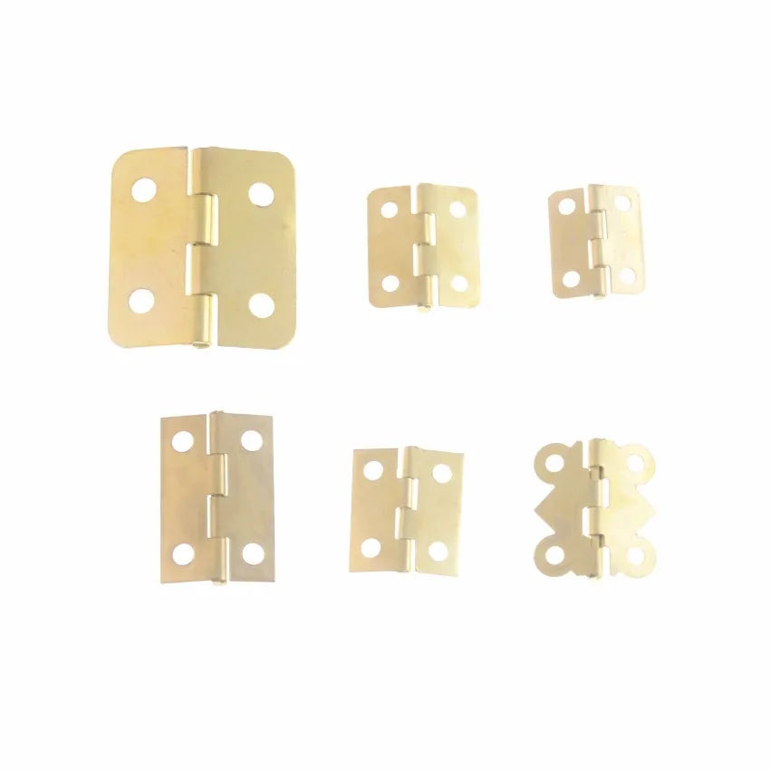 10Set Gold/Silver/Bronze Door Hinges Cabinet Drawer Jewellery Box Decorate Hinge for Furniture Hardware