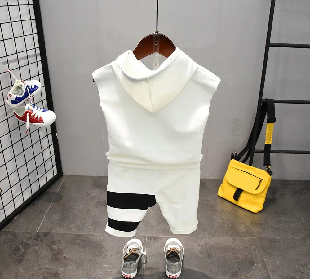 Baby Boys Clothes Sets Summer Cotton Letter Printed Child Sets 2PCS T Shirt + Shorts Pants Children Suit 2-7years