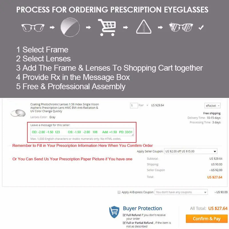 1.56 Photochromic Brown or Gray Progressive SPH Range -6.00~+5.50 Max CLY -4.00 Add +1.00~-+3.50 Optical Lenses for Eyewear