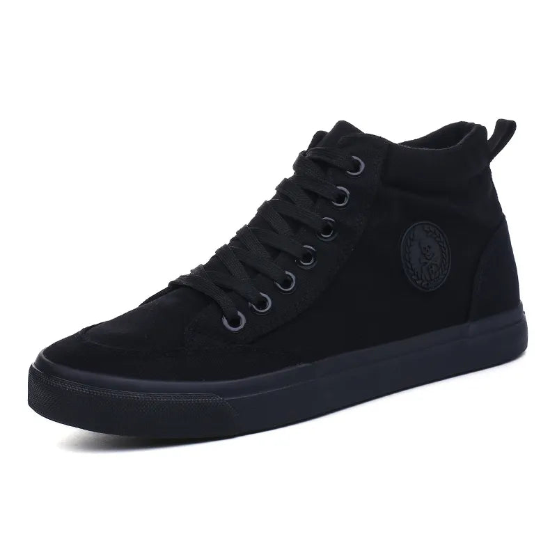 Shoes Men Spring Autumn Lace-Up High Top Style Men Vulcanize Shoes Fashion Flats Youth Men Canvas Shoes Sneakers