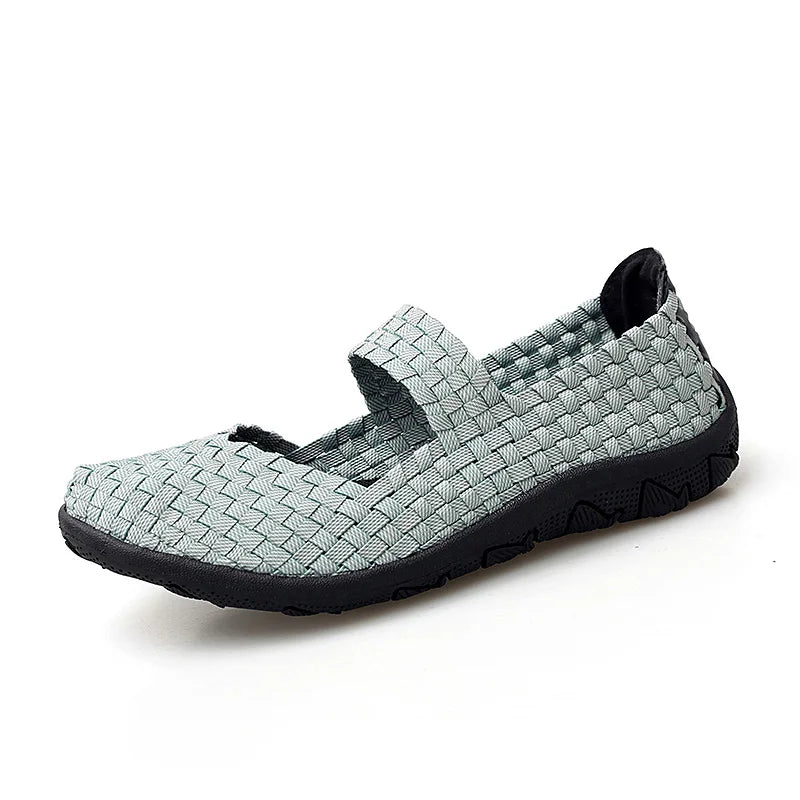 Womens Flats Shoes Slip on Fashion Woven Sneakers Casual Breathable Summer Tenis ComfortWomen Walk Shoes Female Zapatos De Mujer