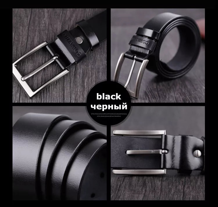 COWATHER Men Belt Cow Genuine Leather Designer Belts for Men High Quality Fashion Vintage Male Strap for Jeans Cow Skin XF002