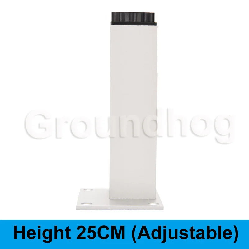 4pcs/Lot Aluminum Alloy Furniture Leg Adjustable Silver Square TV Cabinet Sofa Feet Height 50-30cm