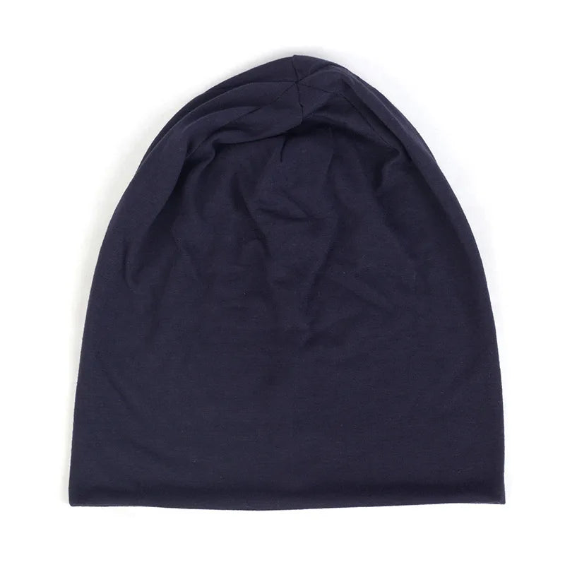 Spring Women Men Unisex Solid Color Slouchy Beanie for Women Fashion Man Caps Turban Skullies Beanies Female Hats Elastic