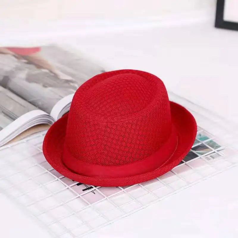 England Jazz Hat Breathable Mesh Flat Hat  Visor Straw Hat Beach Hat Retro Cap Foldable Cap Sun Hat Casual Panama Hat
