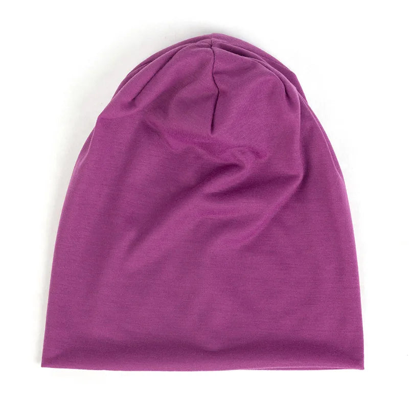 Spring Women Men Unisex Solid Color Slouchy Beanie for Women Fashion Man Caps Turban Skullies Beanies Female Hats Elastic