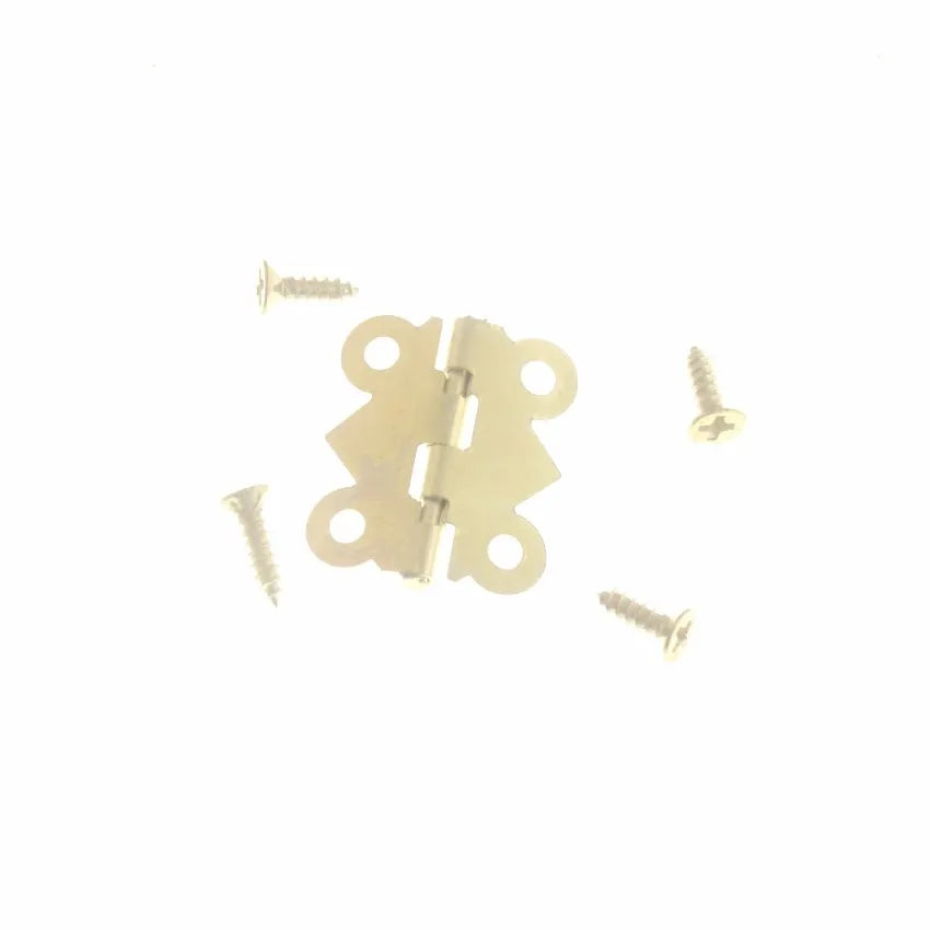 10Set Gold/Silver/Bronze Door Hinges Cabinet Drawer Jewellery Box Decorate Hinge for Furniture Hardware