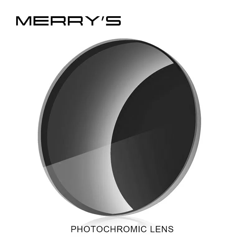 Lentes graduadas fotocromáticas MERRYS Serie 1.56 1.61 1.67 de resina CR-39 asféricas para miopía y gafas de sol