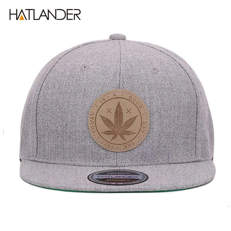 Maple Solid Cotton Snapback Caps Women's Flat Brim Hip Hop Cap Outdoor Baseball Cap Bone Gorras Mens Caps and Hats
