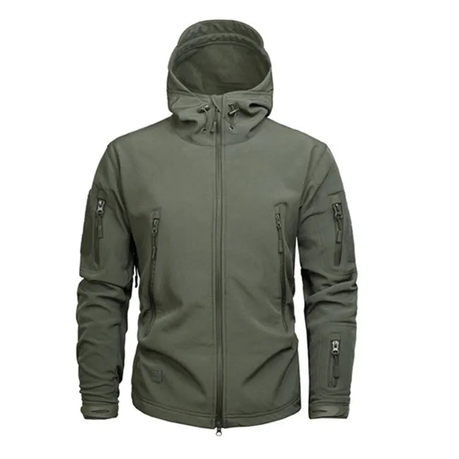Chaqueta táctica de softshell Mege Shark Skin para hombre, impermeable, forro polar, cortavientos, 4XL