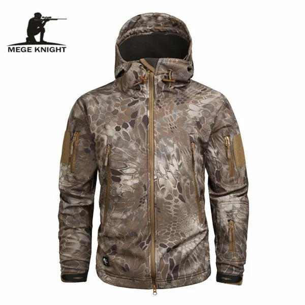 Mege Brand Clothing Autumn Men's Military Camouflage Fleece Jacket Army Tactical Clothing  Male Camouflage Windbreakers