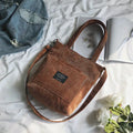 Women Corduroy Shoulder Bags Striped Cloth Fabric Zipper Handbag Casual Tote Canvas Crossbody Bag Cute Shopping Bag Ladies Purse